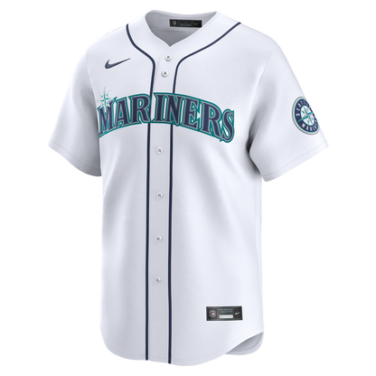 Seattle Mariners Josh Naylor Nike Home Limited Jersey - White MLB Team Jersey Baseball Fan Apparel