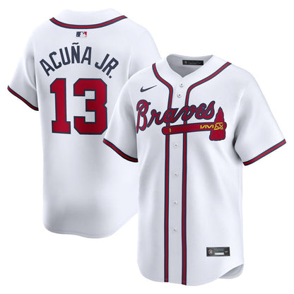 Atlanta Braves Ronald Acuña Jr. Nike Home Limited Player Jersey - White MLB Team Jersey Baseball Fan Apparel