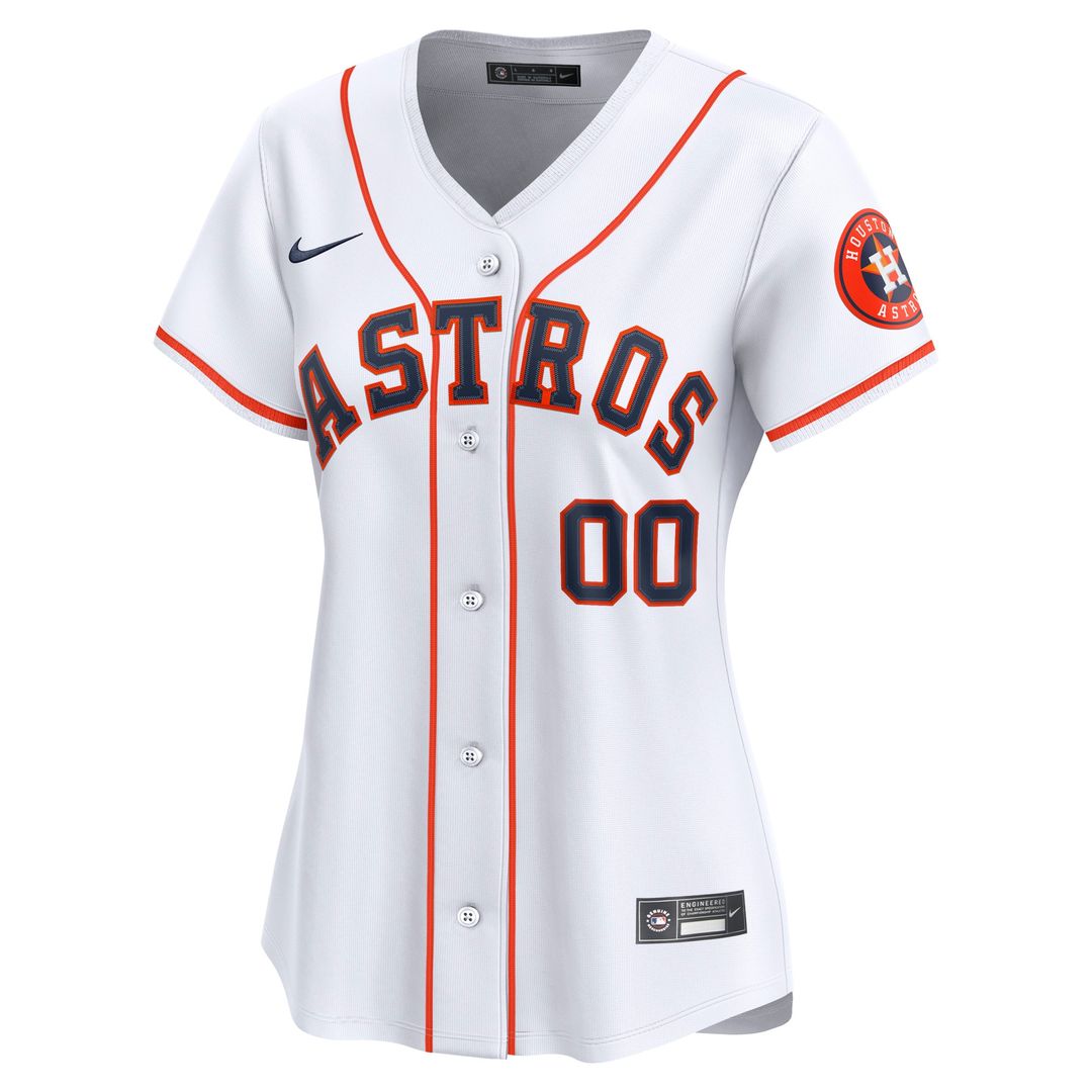 Houston Astros Nike Women's Home Limited Custom Jersey - White MLB Team Jersey Baseball Fan Apparel