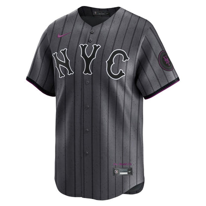 New York Mets Nike 2024 City Connect Limited Jersey - Graphite MLB Team Jersey Baseball Fan Apparel