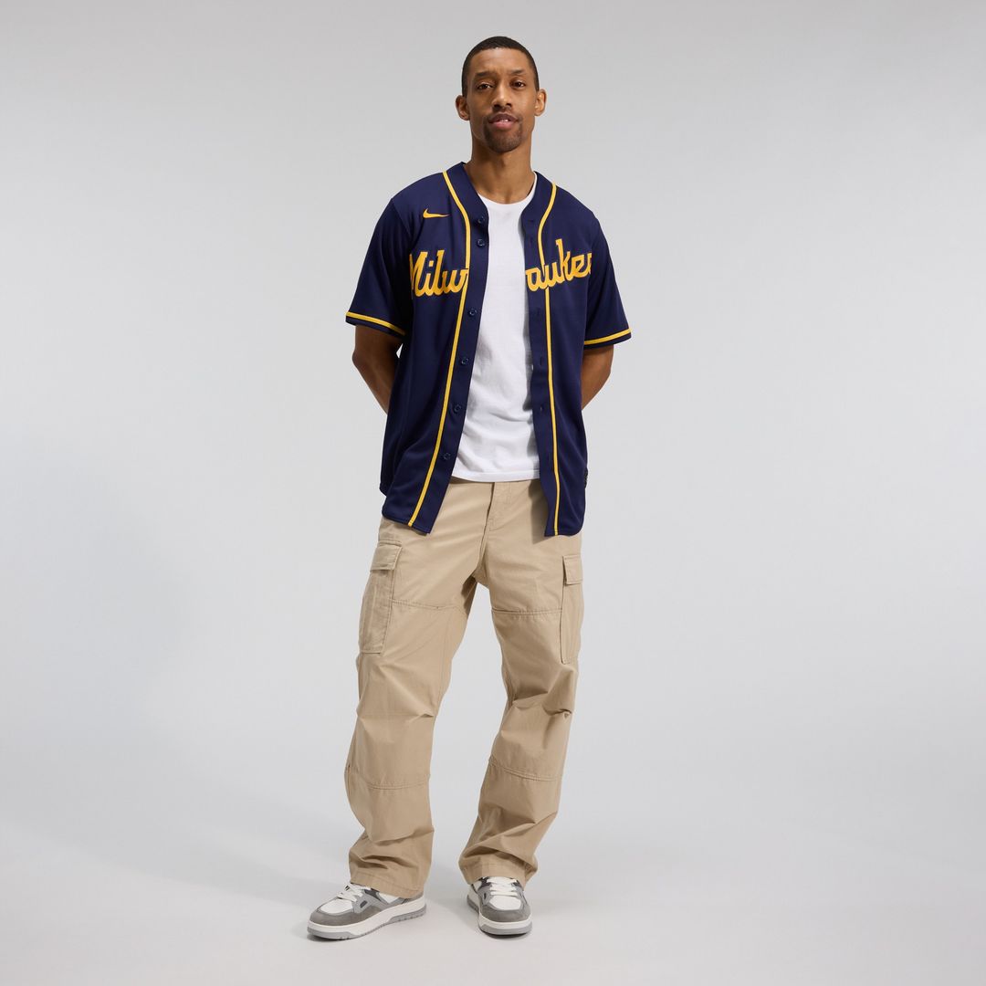 Milwaukee Brewers Nike Home Replica Team Jersey - Cream MLB Team Jersey Baseball Fan Apparel