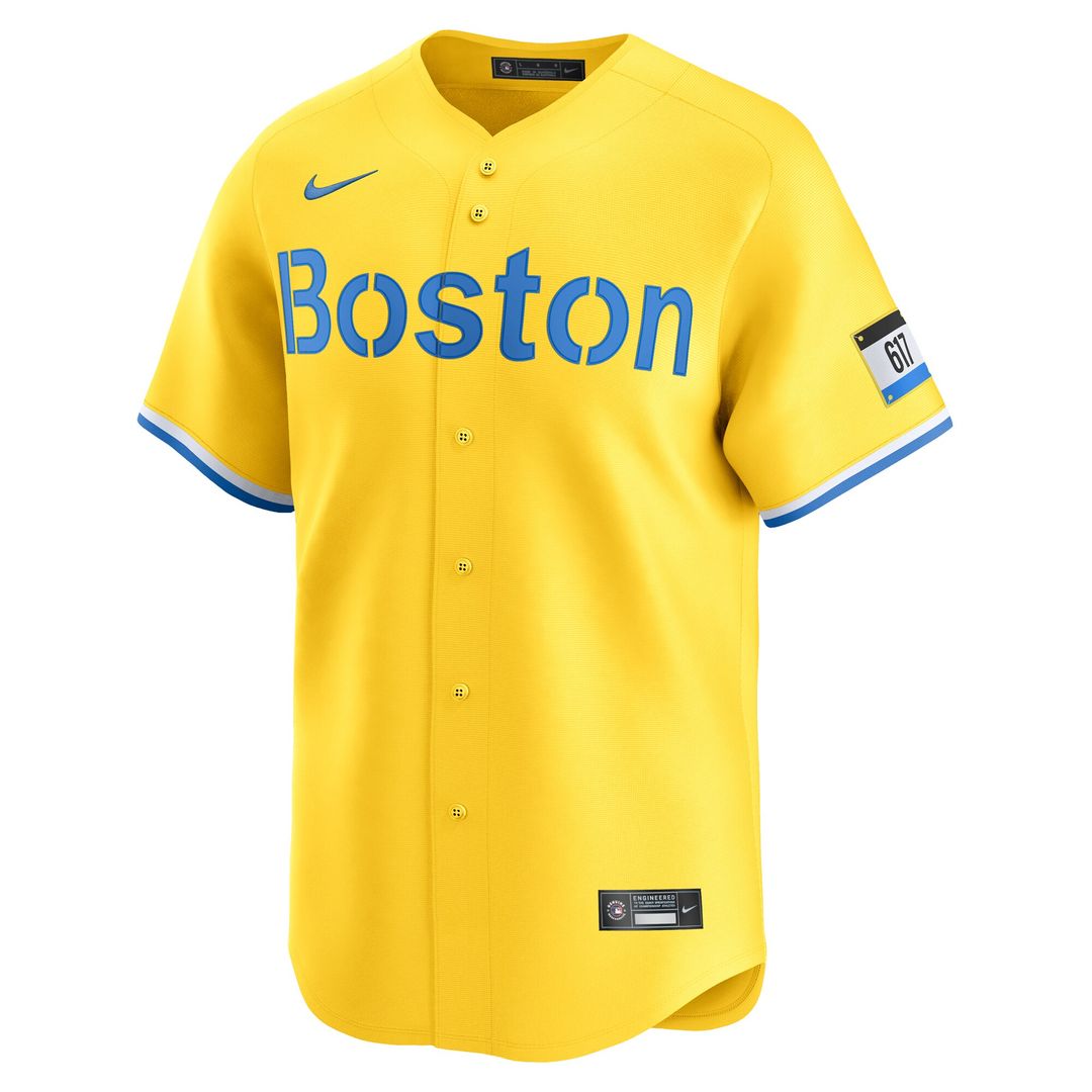 Boston Red Sox David Ortiz Nike City Connect Retired Player Jersey - Gold MLB Team Jersey Baseball Fan Apparel