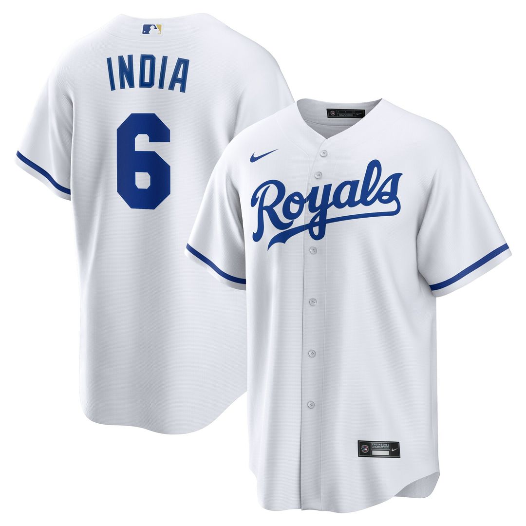Kansas City Royals Jonathan India Nike Home Replica Player Jersey - White MLB Team Jersey Baseball Fan Apparel
