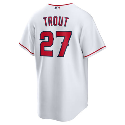 Los Angeles Angels Mike Trout Nike Home Replica Player Name Jersey - White MLB Team Jersey Baseball Fan Apparel