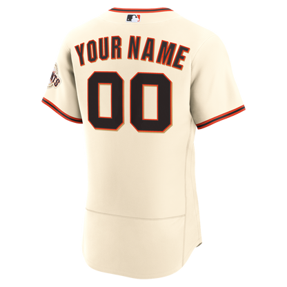 San Francisco Giants Nike Home Authentic Custom Jersey - Cream MLB Team Jersey Baseball Fan Apparel