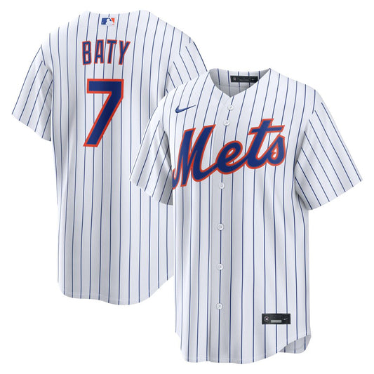 New York Mets Brett Baty Nike Home Replica Jersey - White MLB Team Jersey Baseball Fan Apparel