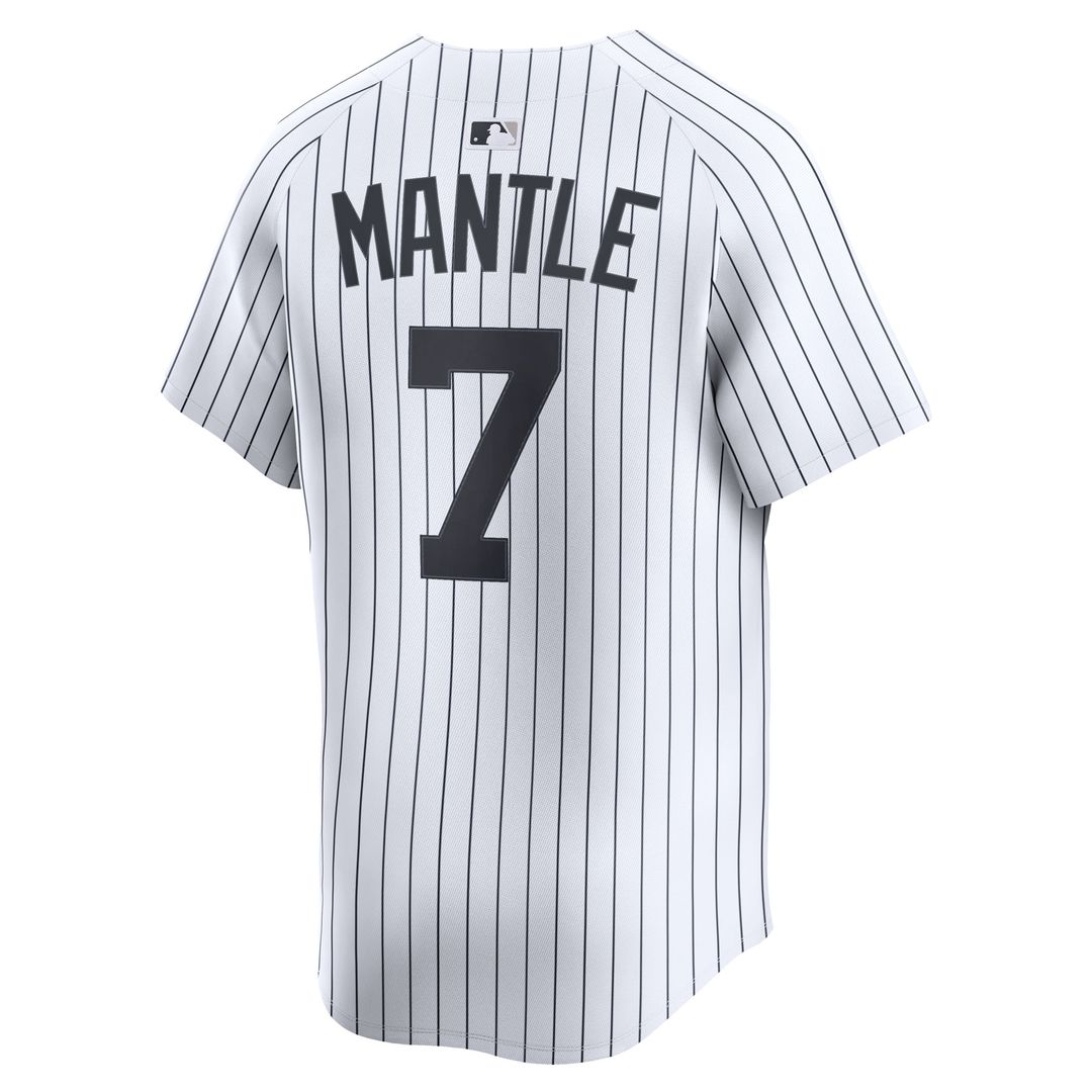 New York Yankees Mickey Mantle Nike Home Limited Player Jersey - White MLB Team Jersey Baseball Fan Apparel