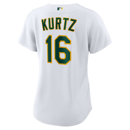 Athletics Nick Kurtz Nike Women's Home Replica Player Jersey - White MLB Team Jersey Baseball Fan Apparel