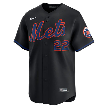 New York Mets Juan Soto Nike Alternate Limited Jersey - Black MLB Team Jersey Baseball Fan Apparel