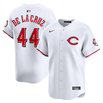 Cincinnati Reds Elly De La Cruz Nike Alternate 2 Limited Player Jersey - White MLB Team Jersey Baseball Fan Apparel