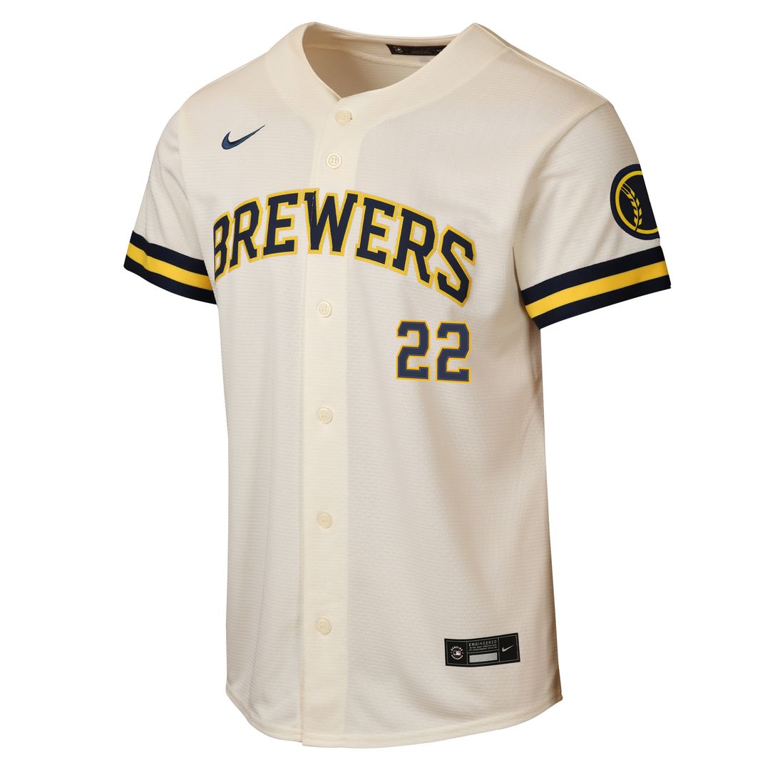 Milwaukee Brewers Christian Yelich Nike Youth Road Stadium Jersey - Powder Blue MLB Team Jersey Baseball Fan Apparel