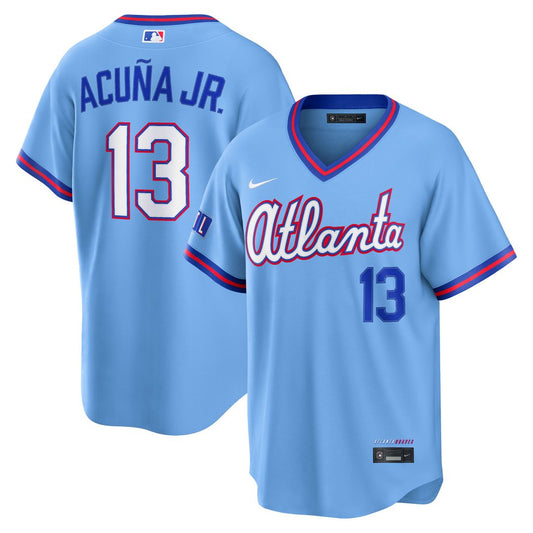 Atlanta Braves Ronald Acuña Jr. Nike 2026 City Connect Stadium Jersey - Powder Blue MLB Team Jersey Baseball Fan Apparel