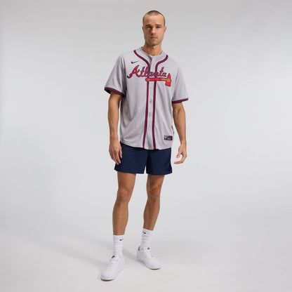 Atlanta Braves Ozzie Albies Nike Road Limited Player Jersey - Gray MLB Team Jersey Baseball Fan Apparel