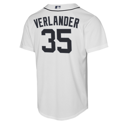 Detroit Tigers Justin Verlander Nike Youth Home Replica Jersey - White MLB Team Jersey Baseball Fan Apparel