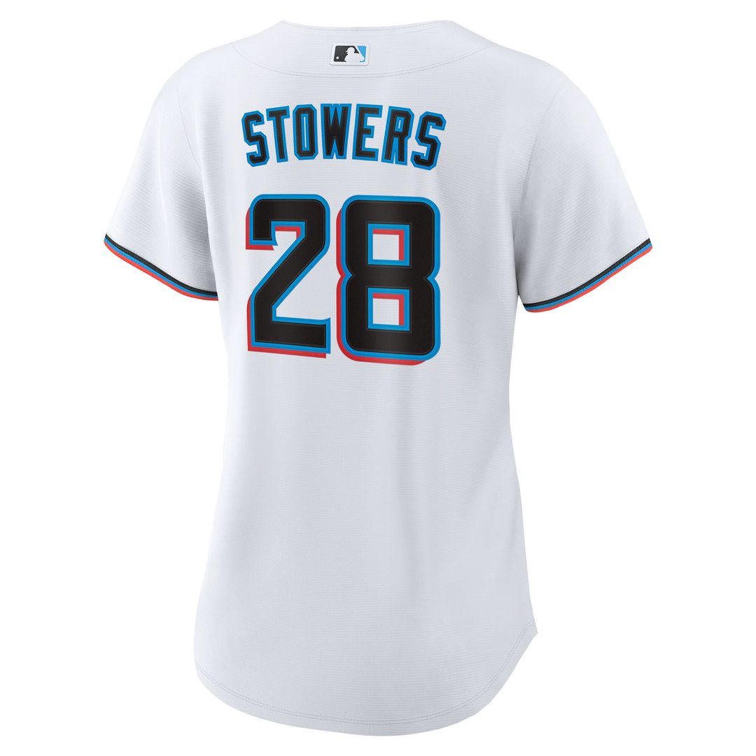 Miami Marlins Kyle Stowers Nike Women's Home Replica Jersey - White MLB Team Jersey Baseball Fan Apparel