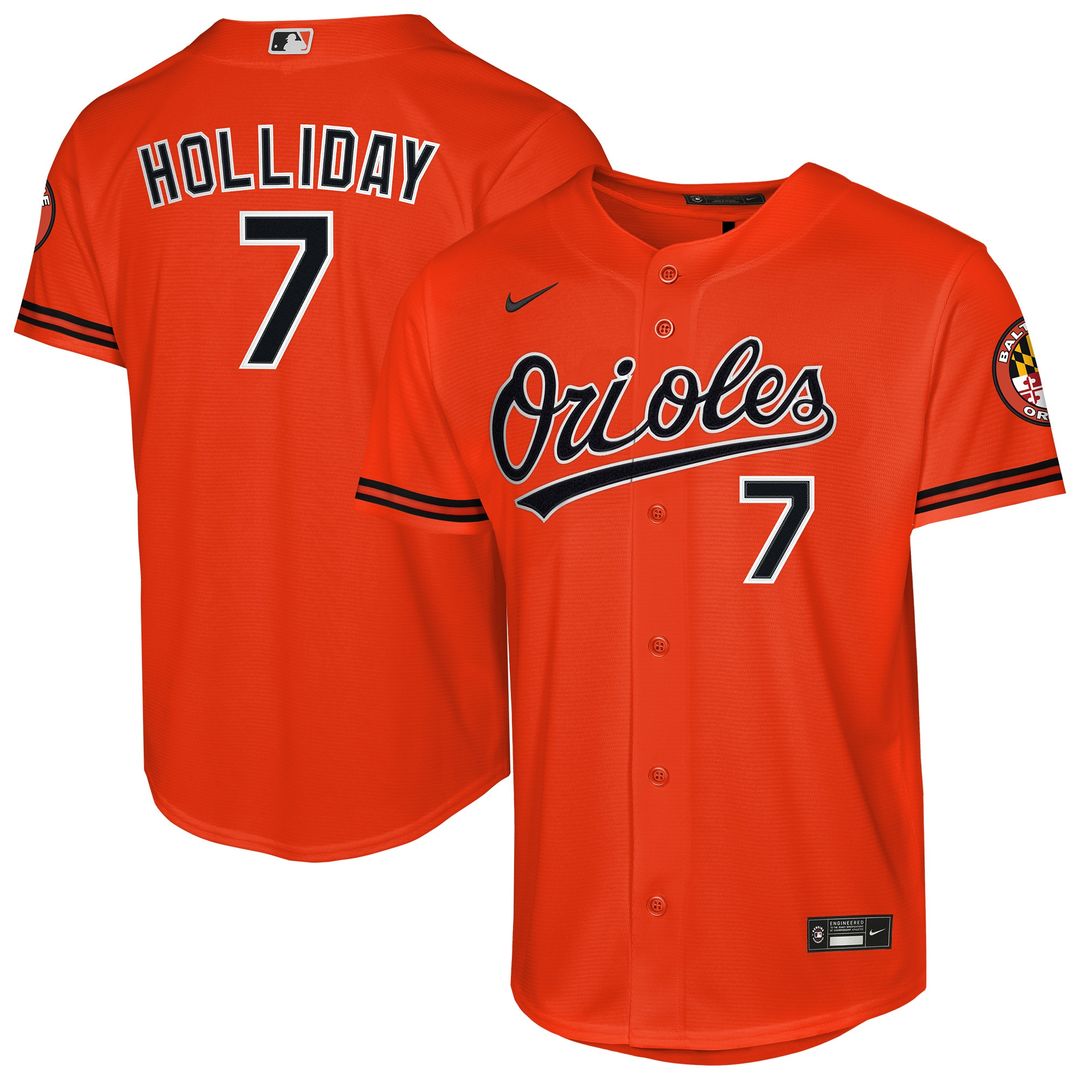 Baltimore Orioles Jackson Holliday Nike Youth Alternate 2 Stadium Player Jersey - Orange MLB Team Jersey Baseball Fan Apparel