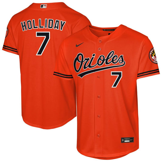 Baltimore Orioles Jackson Holliday Nike Youth Alternate 2 Stadium Player Jersey - Orange MLB Team Jersey Baseball Fan Apparel