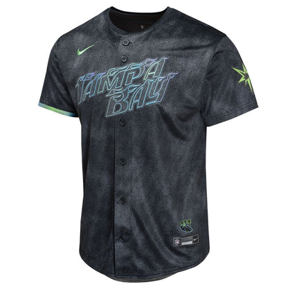 Tampa Bay Rays Shane McClanahan Nike Youth 2024 City Connect Limited Player Jersey - Charcoal MLB Team Jersey Baseball Fan Apparel