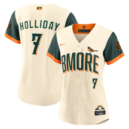 Baltimore Orioles Jackson Holliday Nike Women's 2026 City Connect Stadium Jersey - Cream MLB Team Jersey Baseball Fan Apparel