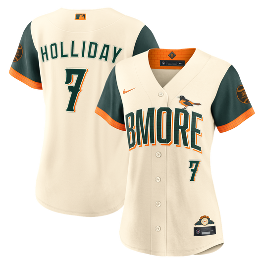 Baltimore Orioles Jackson Holliday Nike Women's 2026 City Connect Stadium Jersey - Cream MLB Team Jersey Baseball Fan Apparel