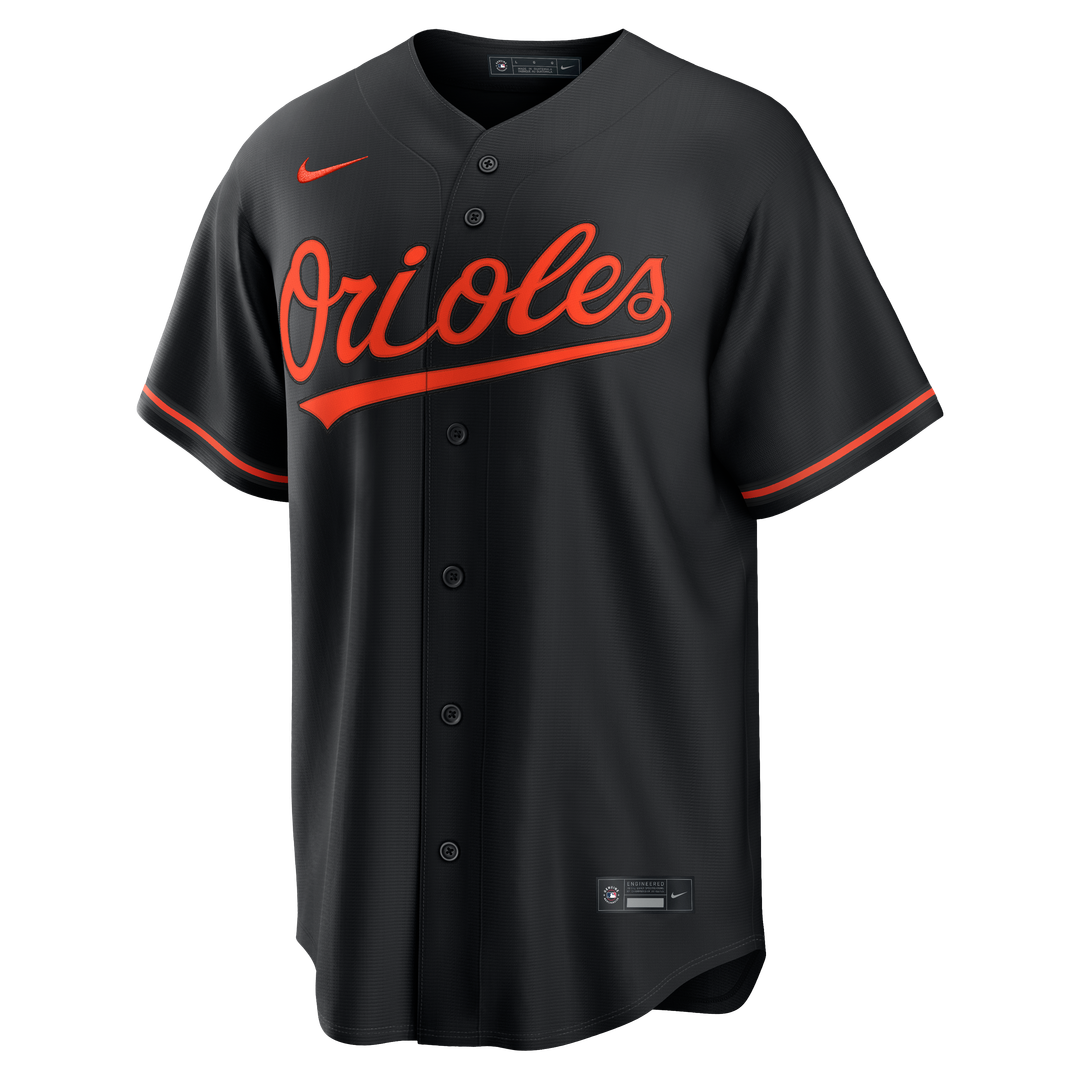 Baltimore Orioles Gunnar Henderson Nike Alternate Replica Jersey - Black MLB Team Jersey Baseball Fan Apparel
