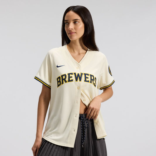 Milwaukee Brewers Nike Women's Home Limited Jersey - Cream MLB Team Jersey Baseball Fan Apparel