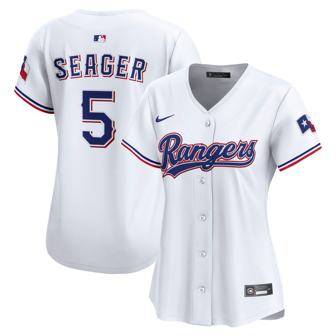 Texas Rangers Corey Seager Nike Women's Home Limited Player Jersey - White MLB Team Jersey Baseball Fan Apparel