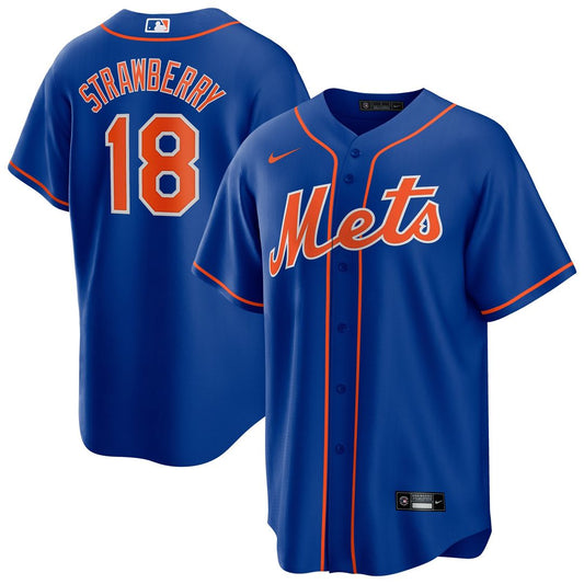 New York Mets Darryl Strawberry Nike Alternate Replica Player Jersey - Royal MLB Team Jersey Baseball Fan Apparel