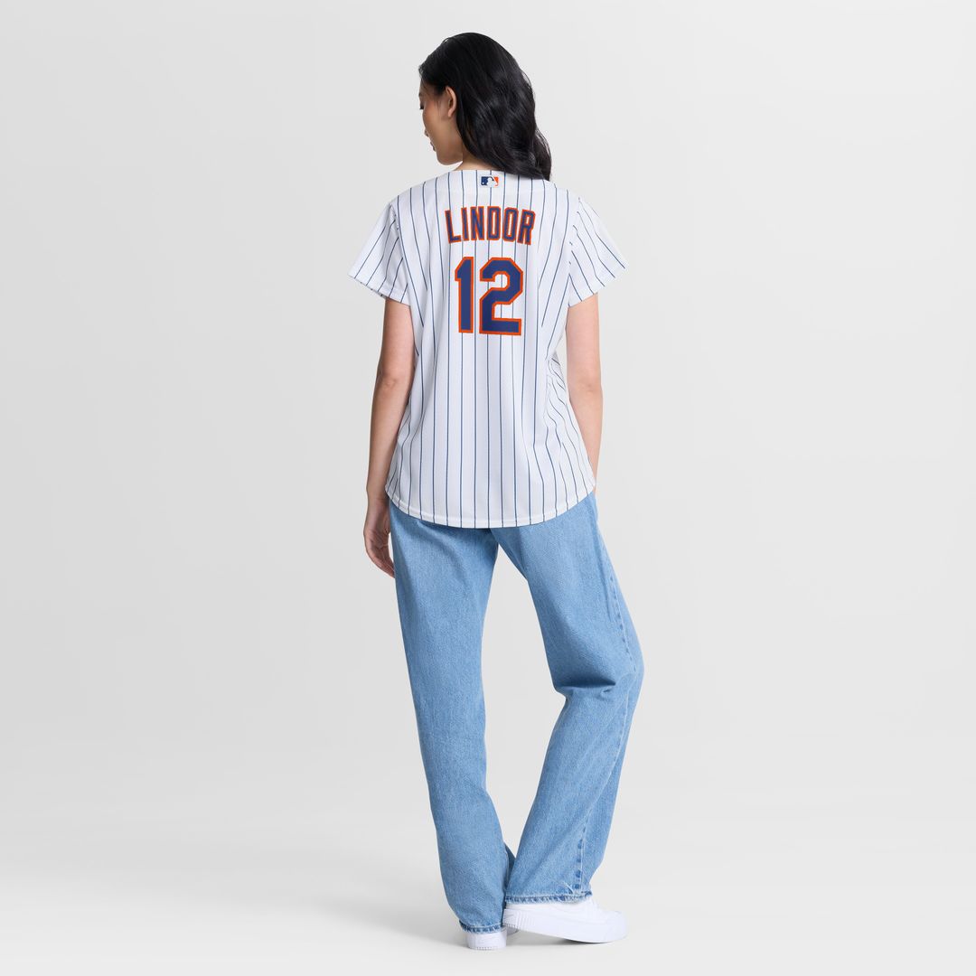 New York Mets Francisco Lindor Nike Women's Alternate Replica Jersey - Black MLB Team Jersey Baseball Fan Apparel