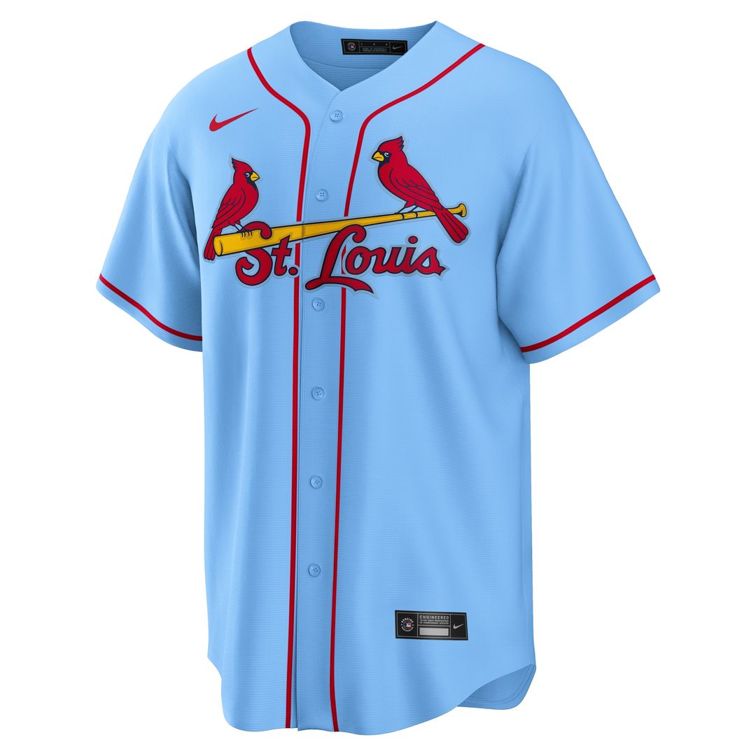 St. Louis Cardinals Lars Nootbaar Nike Alternate Replica Jersey - Light Blue MLB Team Jersey Baseball Fan Apparel