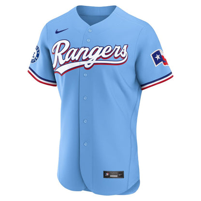 Texas Rangers Nike Alternate Authentic Jersey - Light Blue MLB Team Jersey Baseball Fan Apparel
