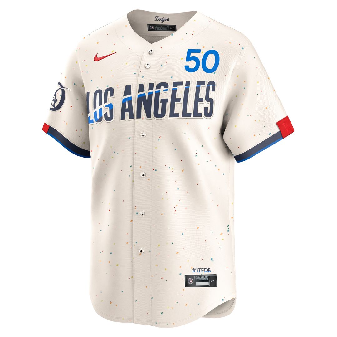 Los Angeles Dodgers Mookie Betts Nike City Connect Limited Player Jersey - Cream MLB Team Jersey Baseball Fan Apparel