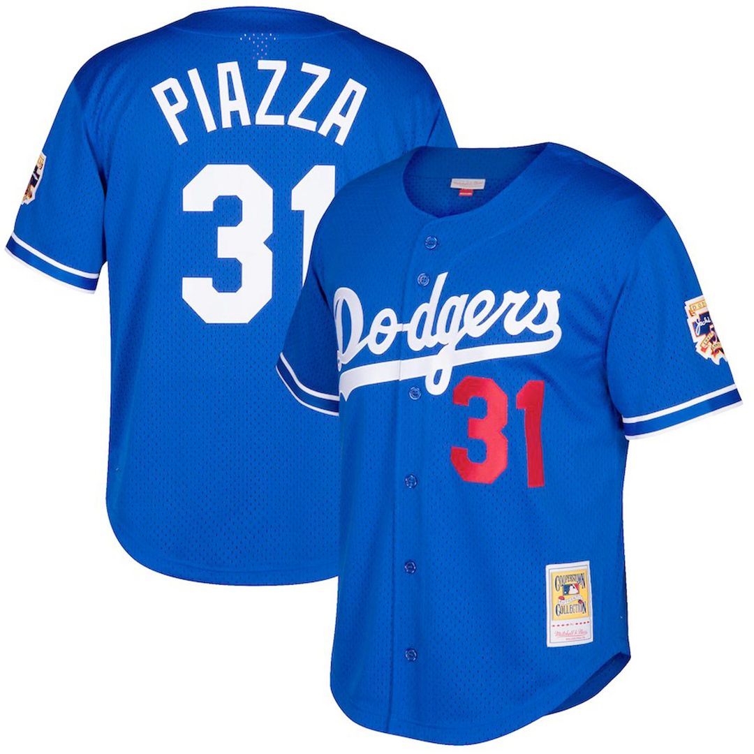 Los Angeles Dodgers Mike Piazza Mitchell & Ness Big & Tall Cooperstown Mesh Batting Practice Jersey - Royal MLB Team Jersey Baseball Fan Apparel