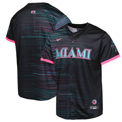 Miami Marlins Youth 2025 City Connect Limited Jersey - Black MLB Team Jersey Baseball Fan Apparel