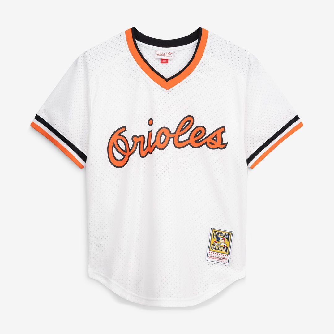 Baltimore Orioles Cal Ripken Jr. Mitchell & Ness Authentic Batting Practice Jersey - White MLB Team Jersey Baseball Fan Apparel
