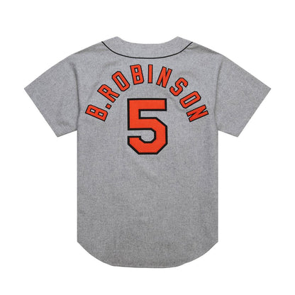 Baltimore Orioles Brooks Robinson Mitchell & Ness Cooperstown 1966 Authentic Jersey - Gray MLB Team Jersey Baseball Fan Apparel