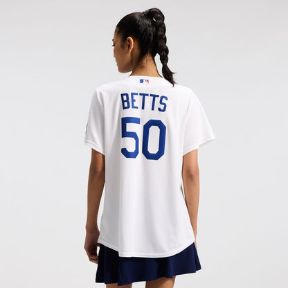 Los Angeles Dodgers Mookie Betts Nike Women's Home Stadium Jersey - White MLB Team Jersey Baseball Fan Apparel