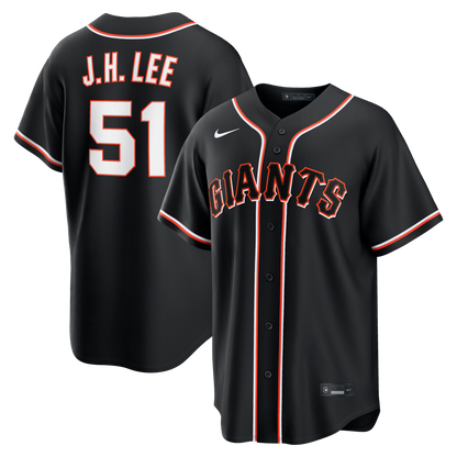 San Francisco Giants Jung Hoo Lee Nike Fashion Replica Black Out Jersey MLB Team Jersey Baseball Fan Apparel