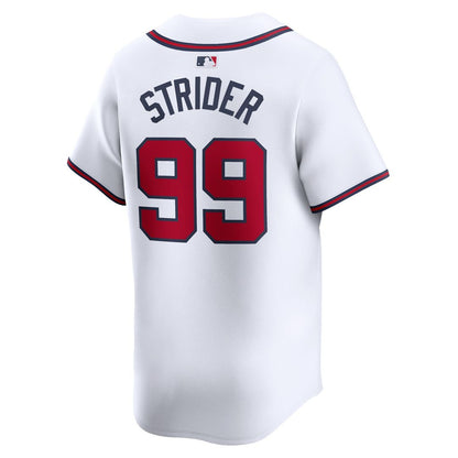 Atlanta Braves Spencer Strider Nike Home Limited Player Jersey - White MLB Team Jersey Baseball Fan Apparel