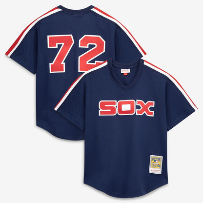 Chicago White Sox Carlton Fisk Mitchell & Ness Authentic Batting Practice Jersey - White MLB Team Jersey Baseball Fan Apparel