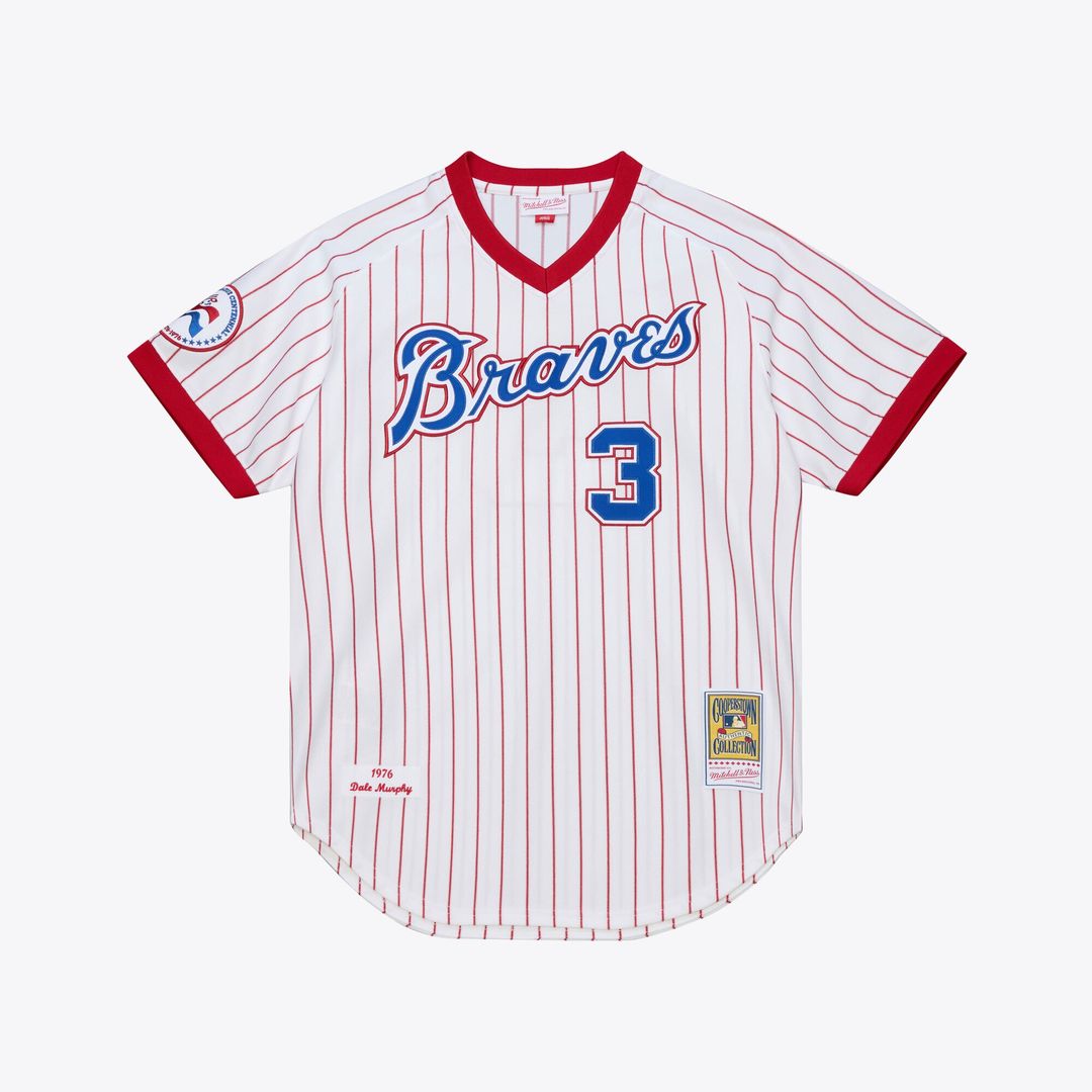 Atlanta Braves Dale Murphy Mitchell & Ness 1976 Authentic Jersey - White MLB Team Jersey Baseball Fan Apparel