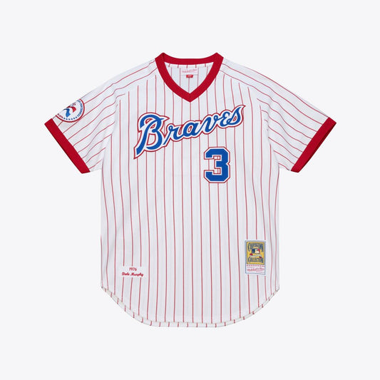 Atlanta Braves Dale Murphy Mitchell & Ness 1976 Authentic Jersey - White MLB Team Jersey Baseball Fan Apparel