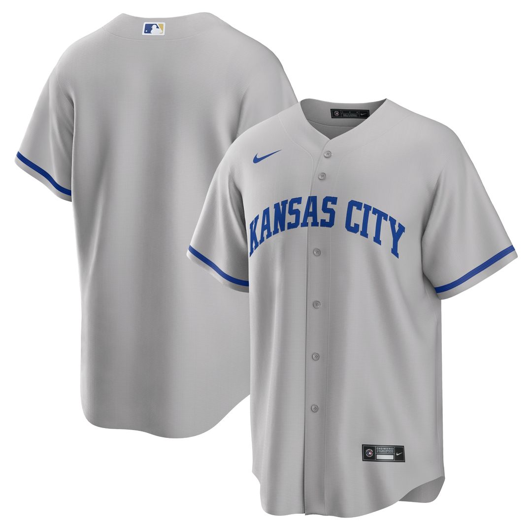 Kansas City Royals Nike Road Replica Team Jersey - Gray MLB Team Jersey Baseball Fan Apparel