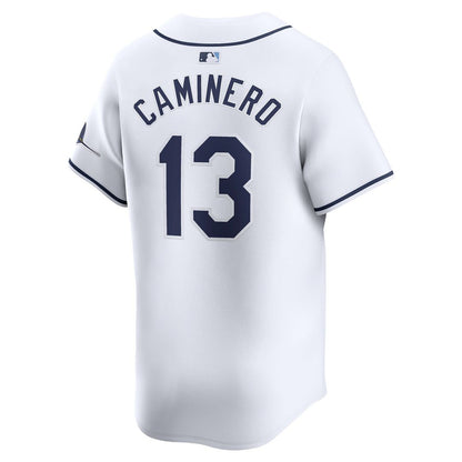 Tampa Bay Rays Junior Caminero Nike Youth Home Limited Player Jersey - White MLB Team Jersey Baseball Fan Apparel