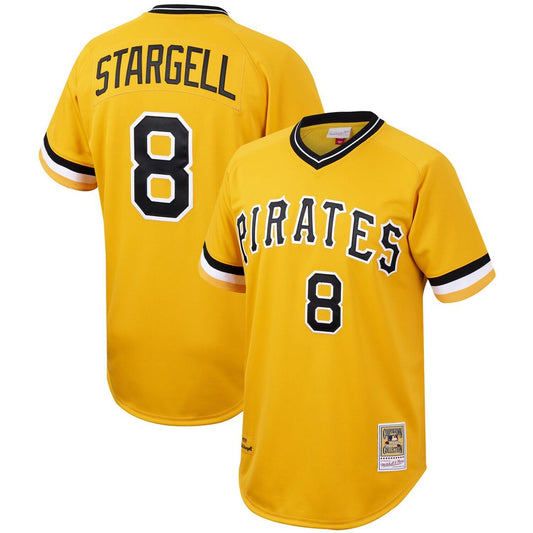 Pittsburgh Pirates Willie Stargell Mitchell & Ness Cooperstown Authentic Jersey - Gold MLB Team Jersey Baseball Fan Apparel