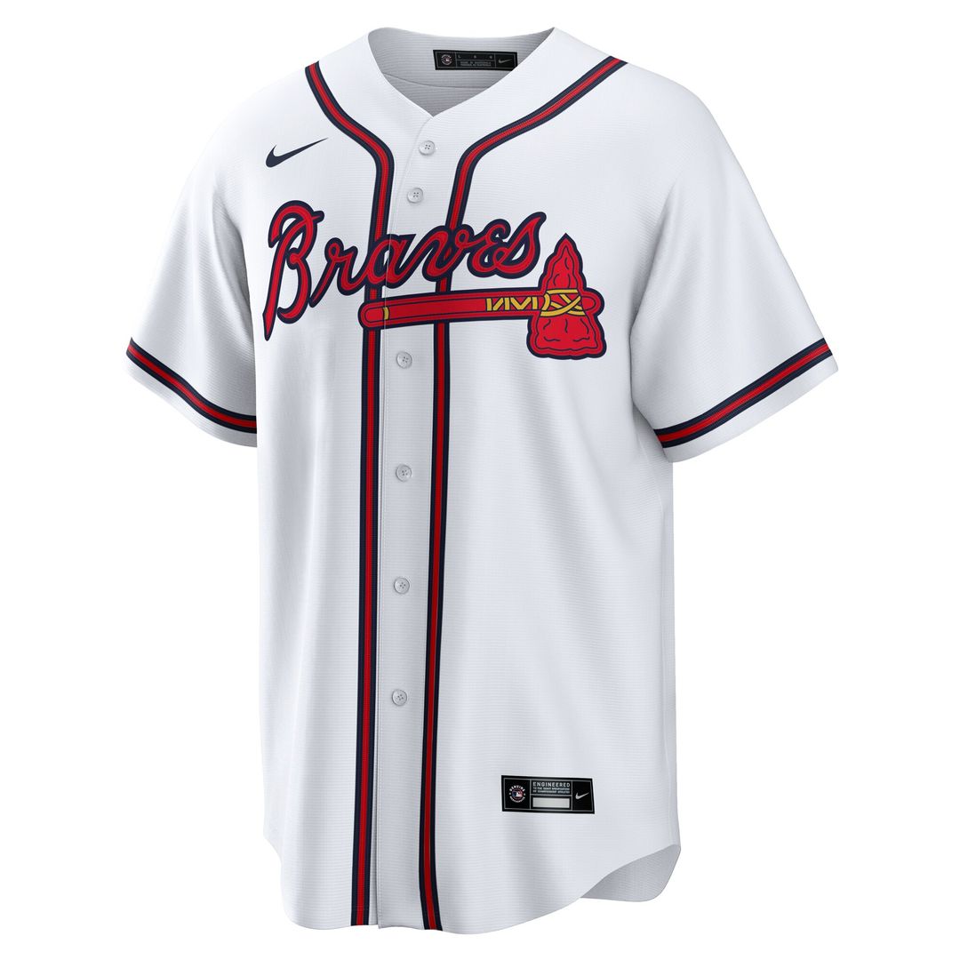 Atlanta Braves Reynaldo Lopez Nike Home Replica Jersey - White MLB Team Jersey Baseball Fan Apparel