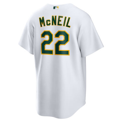 Athletics Jeff McNeil Nike Home Replica Jersey - White MLB Team Jersey Baseball Fan Apparel
