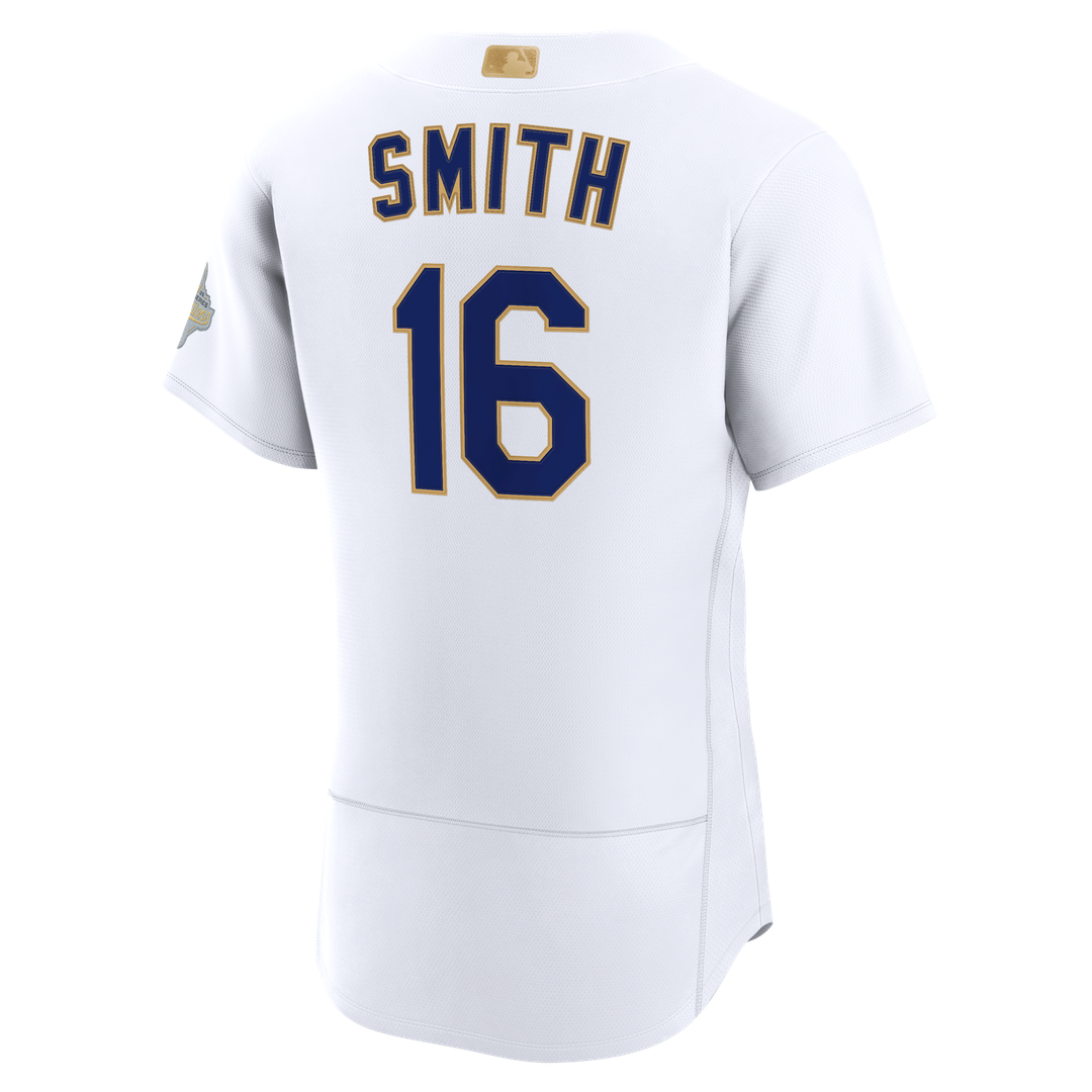 Los Angeles Dodgers Will Smith Nike 2026 Gold Collection Authentic Jersey - White MLB Team Jersey Baseball Fan Apparel