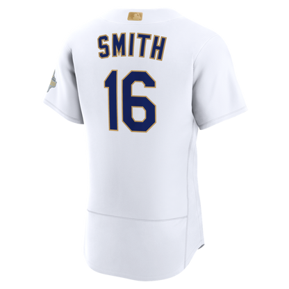 Los Angeles Dodgers Will Smith Nike 2026 Gold Collection Authentic Jersey - White MLB Team Jersey Baseball Fan Apparel