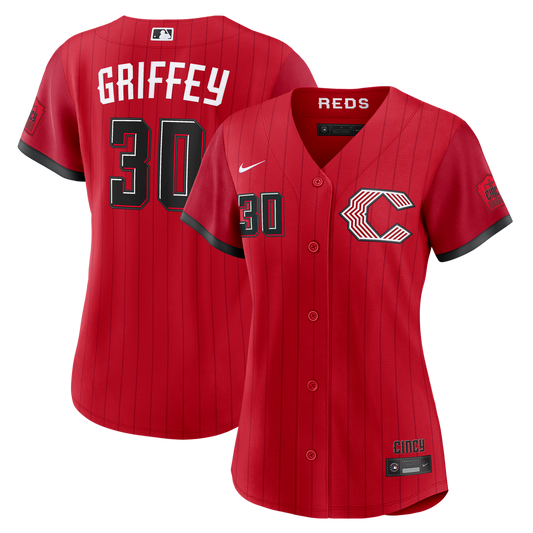 Cincinnati Reds Ken Griffey Jr. Nike Women's 2026 City Connect Stadium Jersey - Red MLB Team Jersey Baseball Fan Apparel